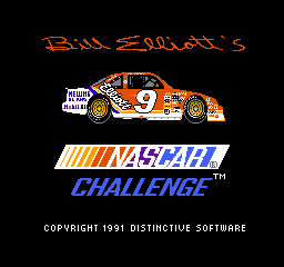 Bill Elliott's NASCAR Challenge (USA) Title Screen